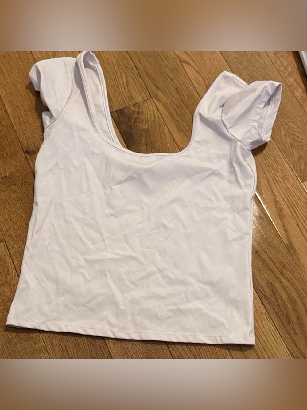 Cotton On White Puff Sleeve Scoop Neck Crop Top